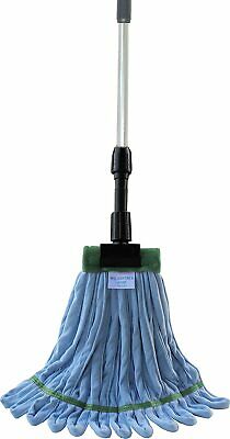 Industrial Microfiber Looped End Wet Mop Kit with Aluminum Extension Handle